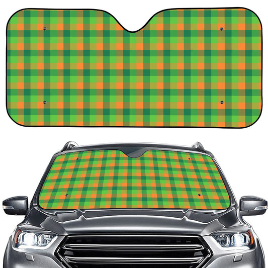 Shamrock Plaid St. Patrick's Day Print Car Windshield Sun Shade