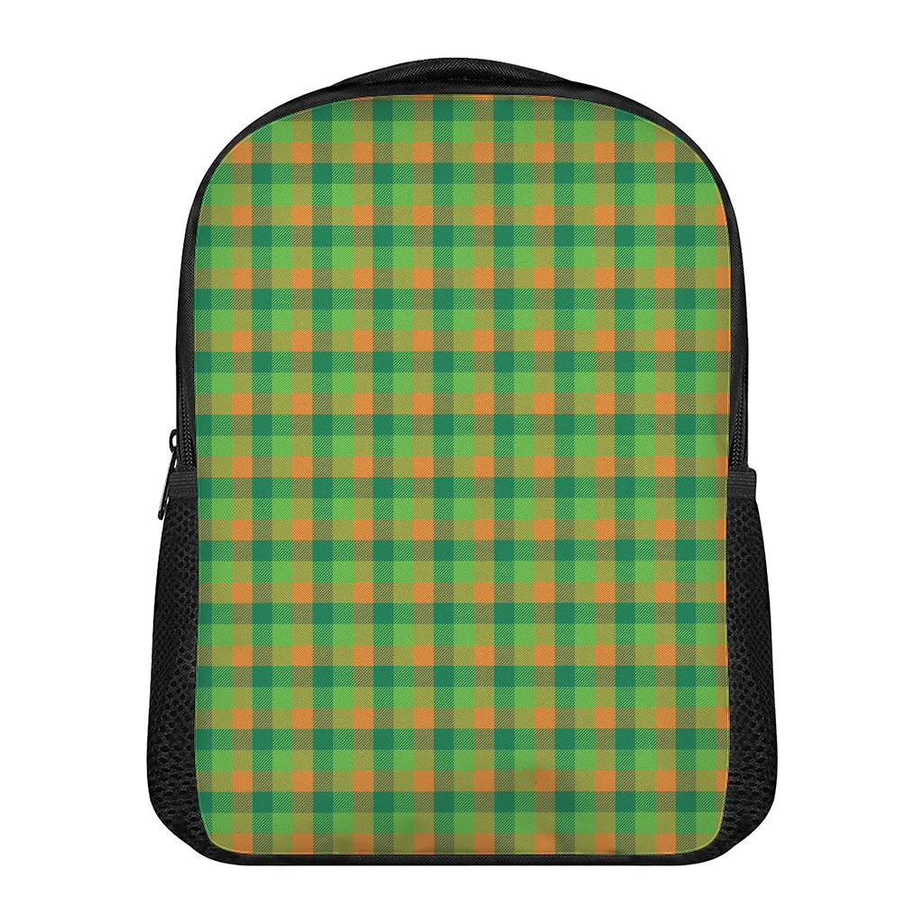 Shamrock Plaid St. Patrick's Day Print Casual Backpack