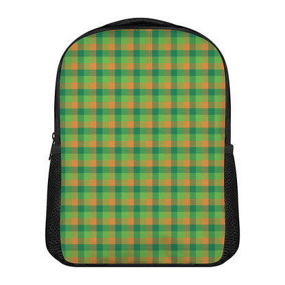 Shamrock Plaid St. Patrick's Day Print Casual Backpack