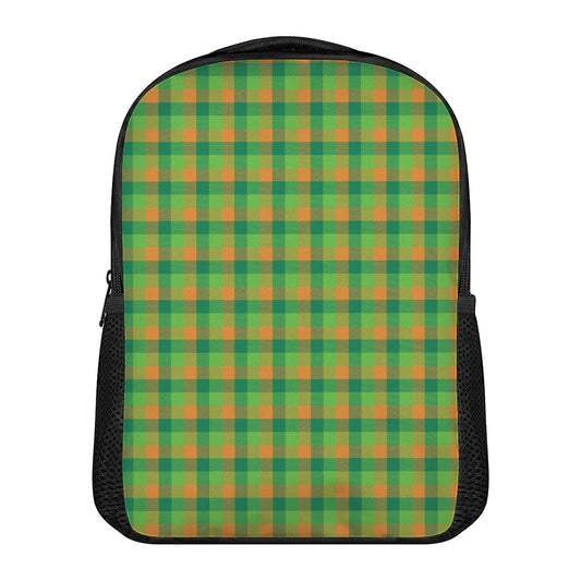 Shamrock Plaid St. Patrick's Day Print Casual Backpack