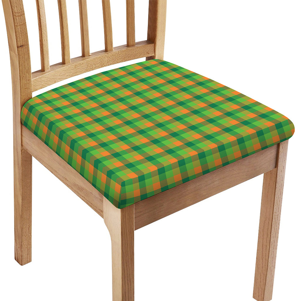 Shamrock Plaid St. Patrick's Day Print Chair Cushion Cover