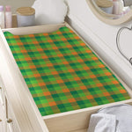 Shamrock Plaid St. Patrick's Day Print Changing Pad Cover