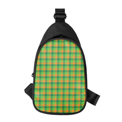 Shamrock Plaid St. Patrick's Day Print Chest Bag