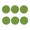 Shamrock Plaid St. Patrick's Day Print Coaster Set
