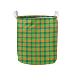 Shamrock Plaid St. Patrick's Day Print Collapsible Laundry Basket