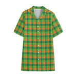 Shamrock Plaid St. Patrick's Day Print Cotton Hawaiian Shirt