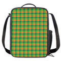 Shamrock Plaid St. Patrick's Day Print Crossbody Lunch Bag