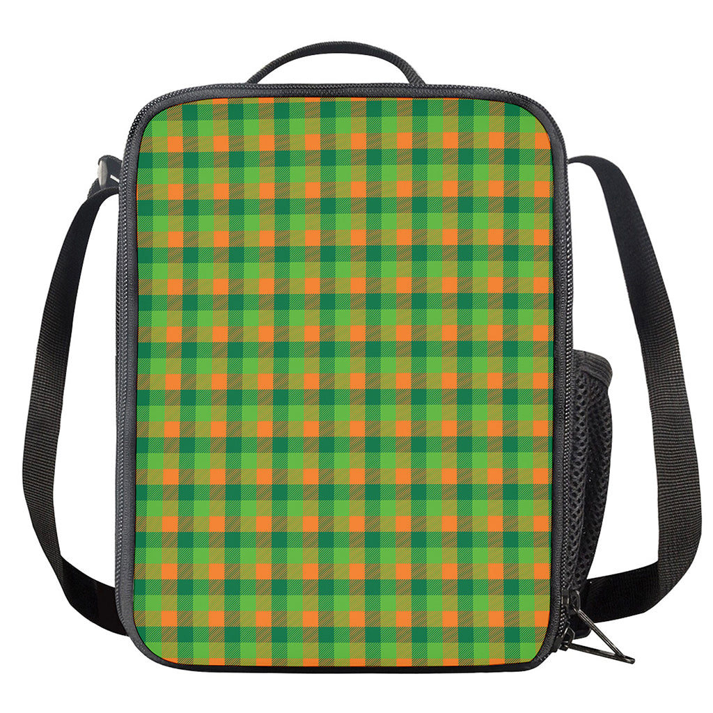 Shamrock Plaid St. Patrick's Day Print Crossbody Lunch Bag