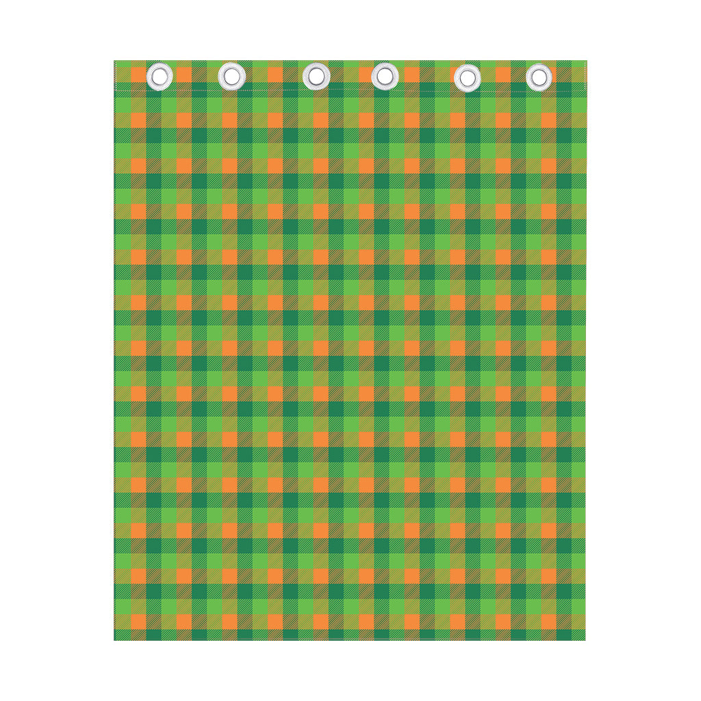 Shamrock Plaid St. Patrick's Day Print Curtain