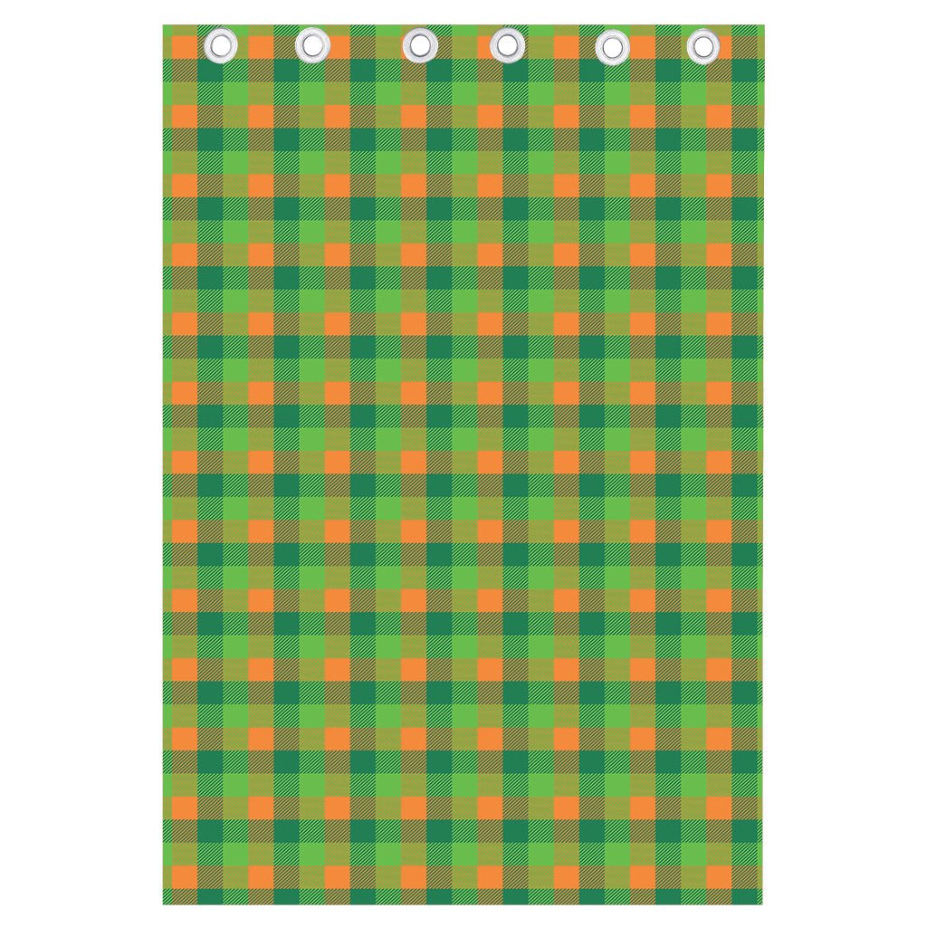 Shamrock Plaid St. Patrick's Day Print Curtain