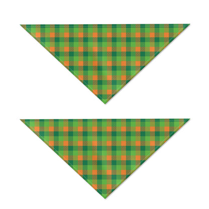 Shamrock Plaid St. Patrick's Day Print Dog Bandana