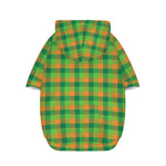 Shamrock Plaid St. Patrick's Day Print Dog Zip Up Hoodie