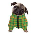 Shamrock Plaid St. Patrick's Day Print Dog Zip Up Jacket