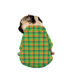 Shamrock Plaid St. Patrick's Day Print Dog Zip Up Jacket