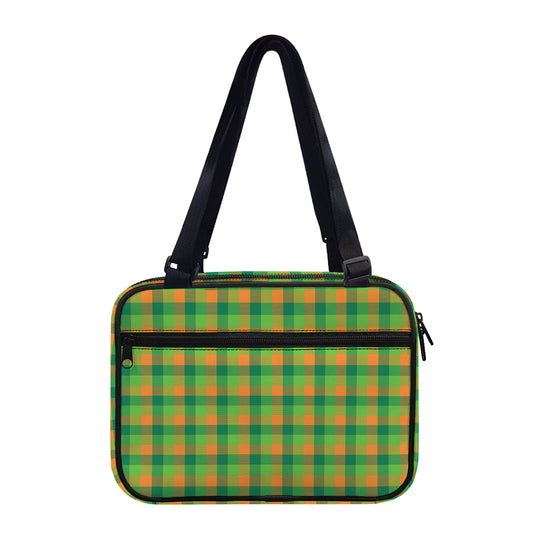 Shamrock Plaid St. Patrick's Day Print Double Strap Bible Bag
