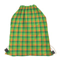 Shamrock Plaid St. Patrick's Day Print Drawstring Bag