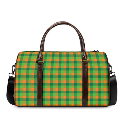 Shamrock Plaid St. Patrick's Day Print Duffle Bag