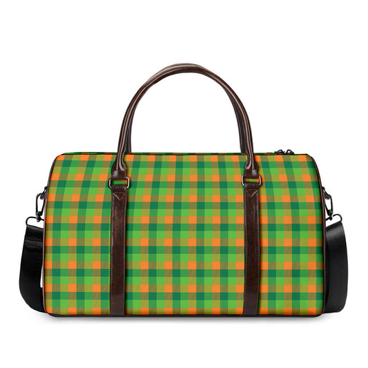 Shamrock Plaid St. Patrick's Day Print Duffle Bag