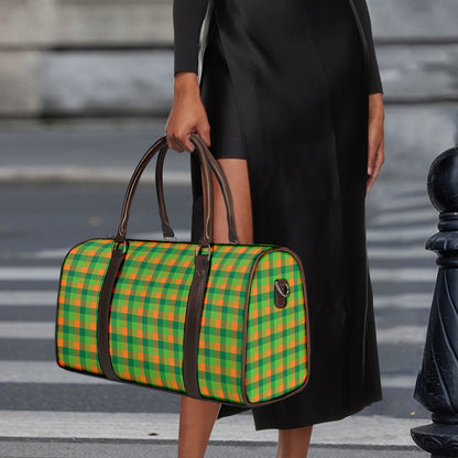 Shamrock Plaid St. Patrick's Day Print Duffle Bag