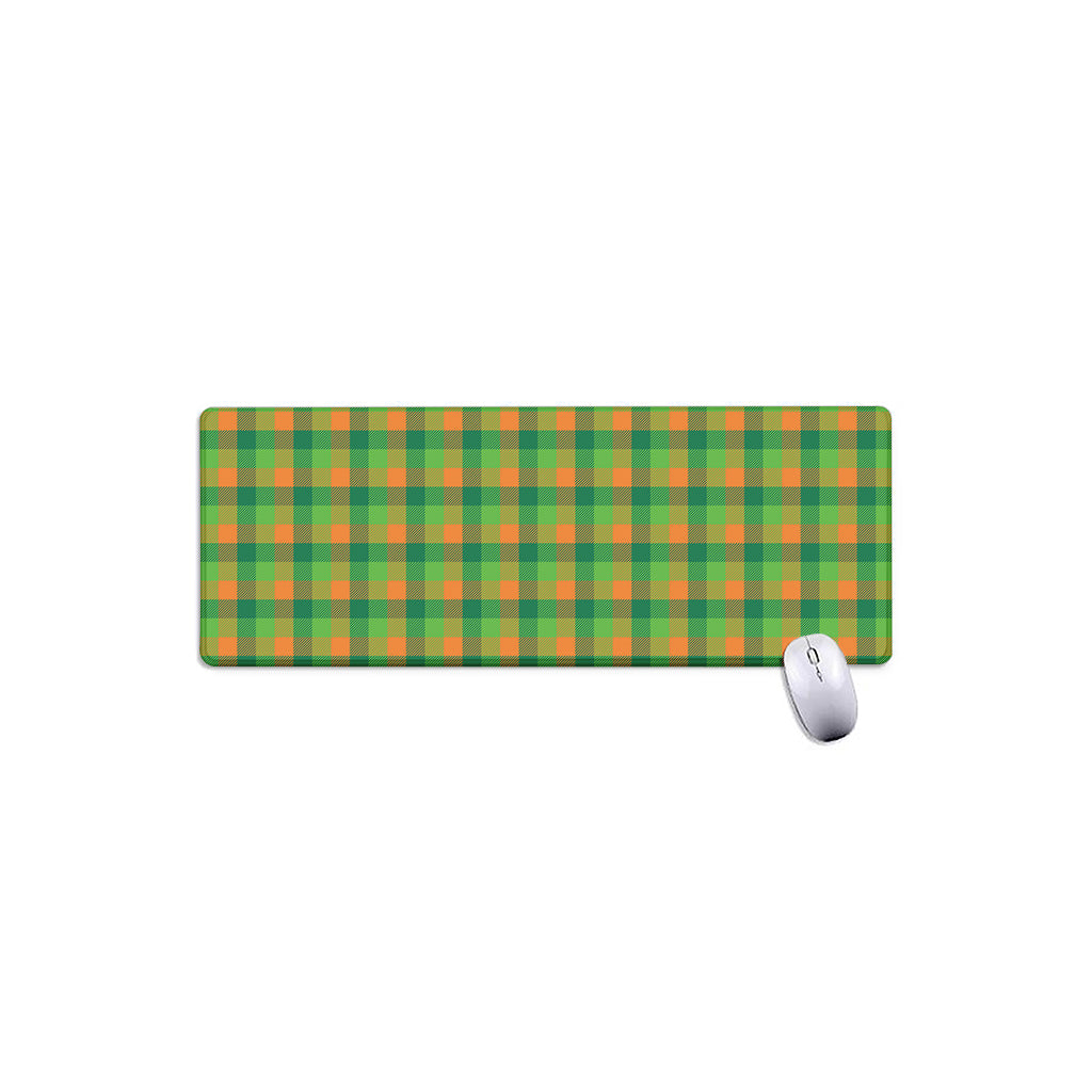 Shamrock Plaid St. Patrick's Day Print Extended Mouse Pad