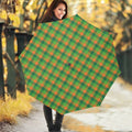 Shamrock Plaid St. Patrick's Day Print Foldable Umbrella