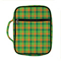 Shamrock Plaid St. Patrick's Day Print Front Pocket Bible Bag