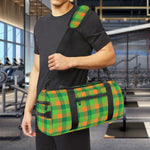 Shamrock Plaid St. Patrick's Day Print Gym Bag