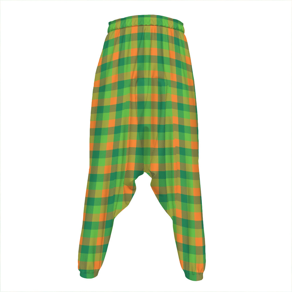 Shamrock Plaid St. Patrick's Day Print Hammer Pants