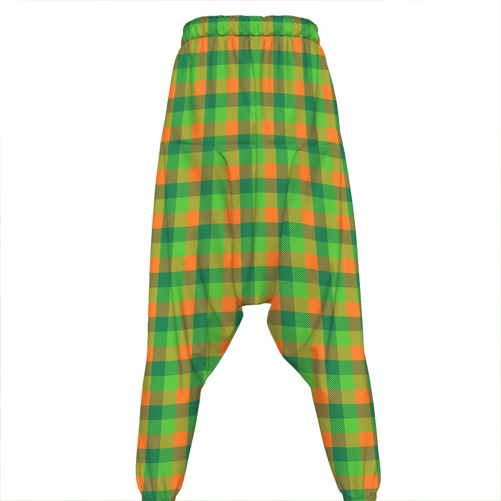 Shamrock Plaid St. Patrick's Day Print Hammer Pants