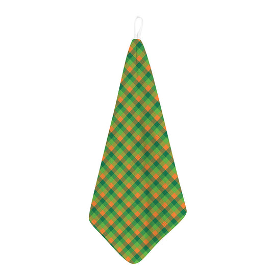 Shamrock Plaid St. Patrick's Day Print Hand Towel