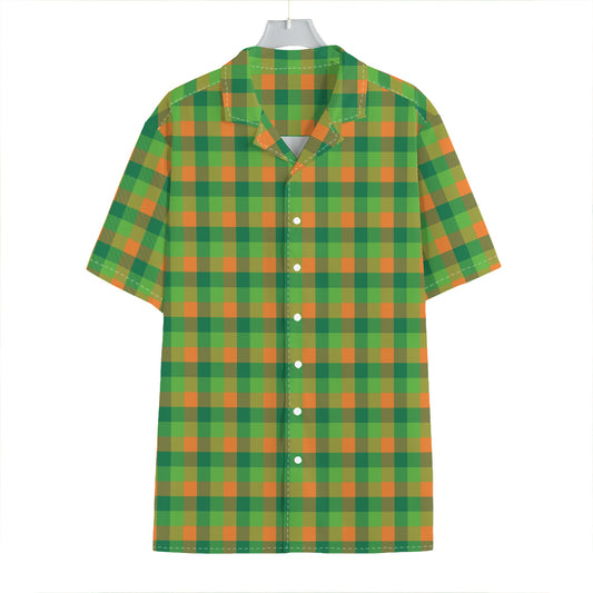 Shamrock Plaid St. Patrick's Day Print Hawaiian Shirt