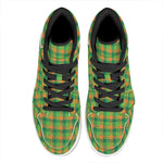Shamrock Plaid St. Patrick's Day Print High Top Leather Sneakers