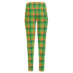 Shamrock Plaid St. Patrick's Day Print High-Waisted Pocket Leggings