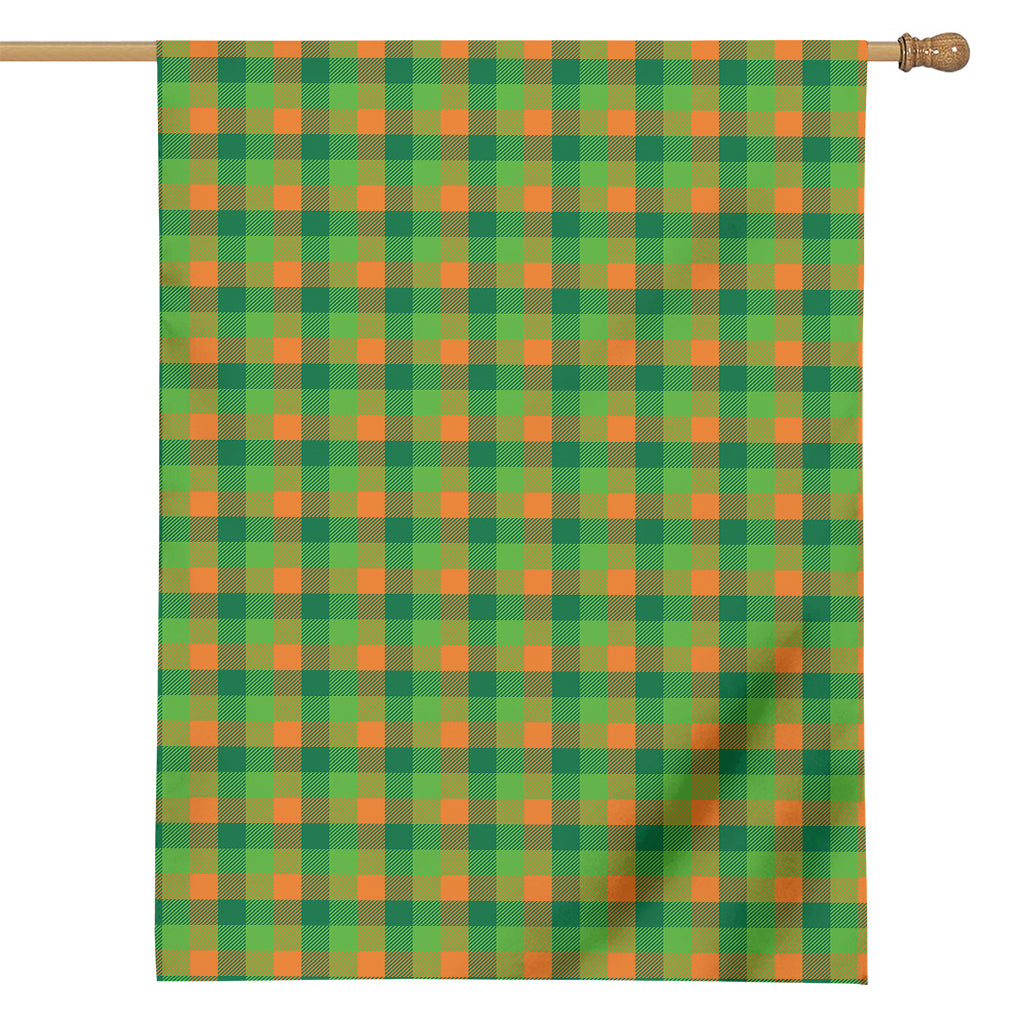 Shamrock Plaid St. Patrick's Day Print House Flag