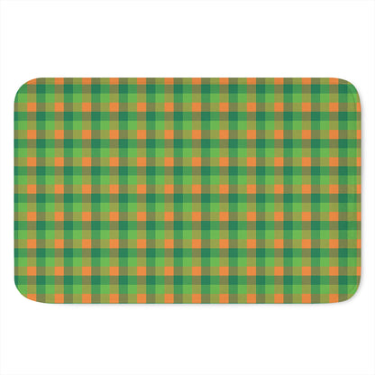Shamrock Plaid St. Patrick's Day Print Indoor Door Mat