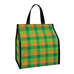 Shamrock Plaid St. Patrick's Day Print Insulated Lunch Tote