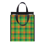 Shamrock Plaid St. Patrick's Day Print Insulated Lunch Tote