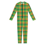 Shamrock Plaid St. Patrick's Day Print Jumpsuit