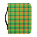 Shamrock Plaid St. Patrick's Day Print Leather Bible Cover