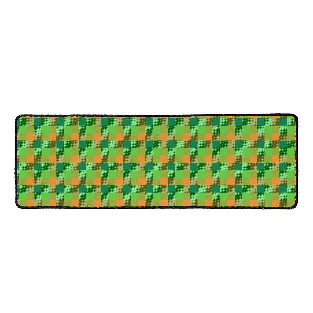 Shamrock Plaid St. Patrick's Day Print Long Kitchen Mat