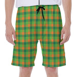 Shamrock Plaid St. Patrick's Day Print Men's Beach Shorts