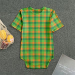 Shamrock Plaid St. Patrick's Day Print Men's Bodysuit