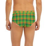 Shamrock Plaid St. Patrick's Day Print Men's Briefs