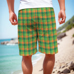 Shamrock Plaid St. Patrick's Day Print Men's Cargo Shorts