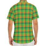 Shamrock Plaid St. Patrick's Day Print Men's Deep V-Neck Shirt