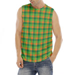 Shamrock Plaid St. Patrick's Day Print Men's Fitness Tank Top