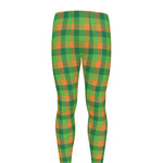 Shamrock Plaid St. Patrick's Day Print Men's leggings