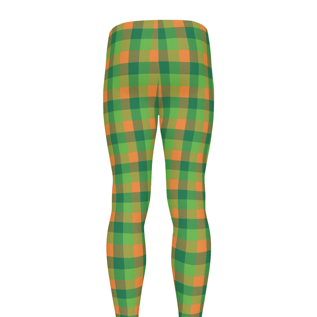 Shamrock Plaid St. Patrick's Day Print Men's leggings