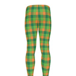 Shamrock Plaid St. Patrick's Day Print Men's leggings