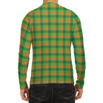 Shamrock Plaid St. Patrick's Day Print Men's Long Sleeve Rash Guard